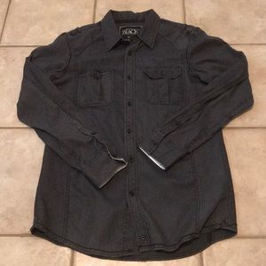 Men’s Size Medium Buckle Black button up